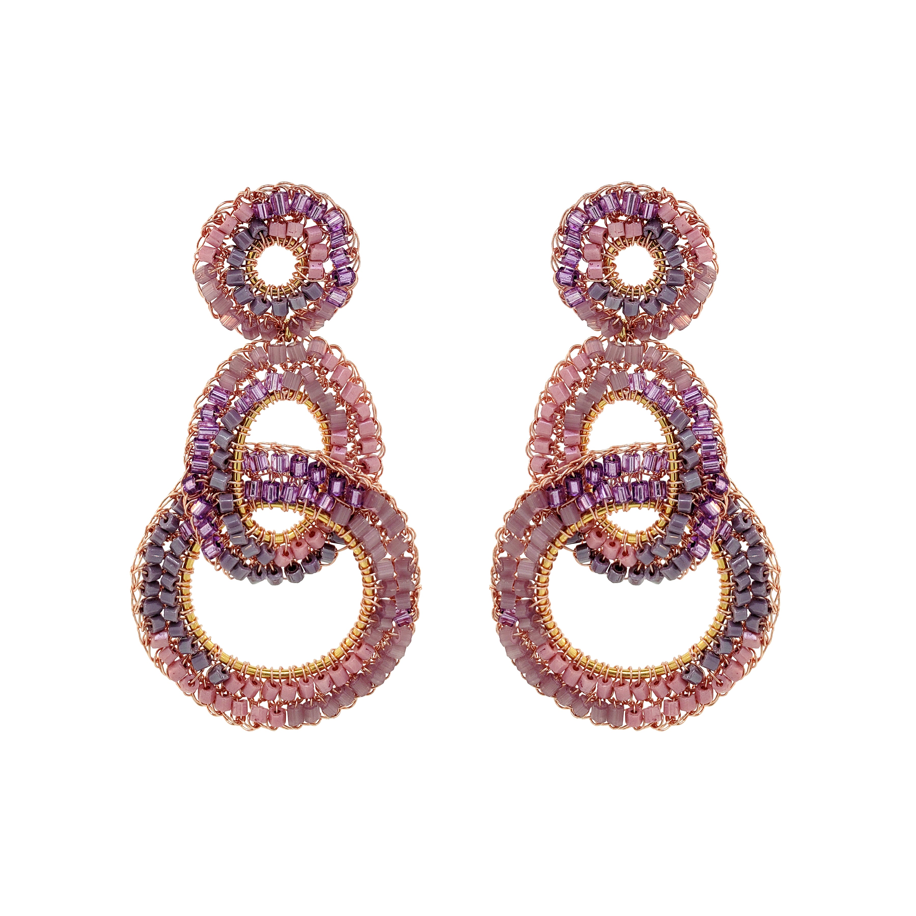 Breeze Lavender Mix Artemis Handmade Crochet Earrings – Lavish by