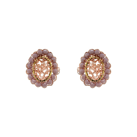 Breeze Lavender Minerva Mini Posts Handmade Crochet Earrings