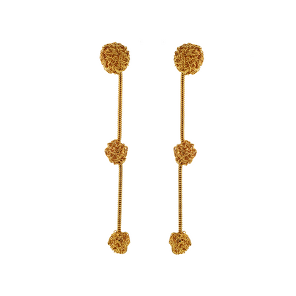 All Gold Dome Handmade Earrings