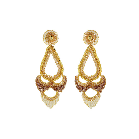 Golden Mix Siren Maxi Handmade Crochet Earrings