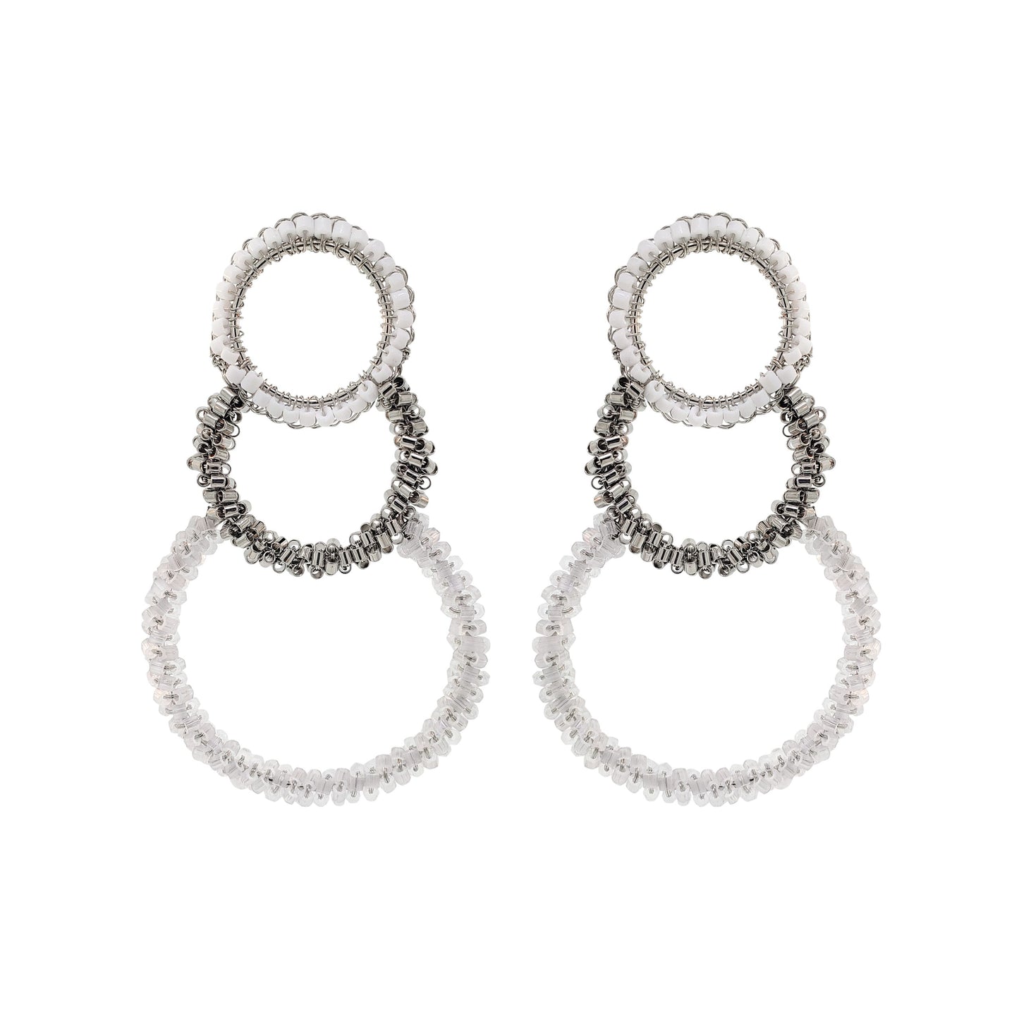 Silver Mix Nora Cascade Handmade Earrings