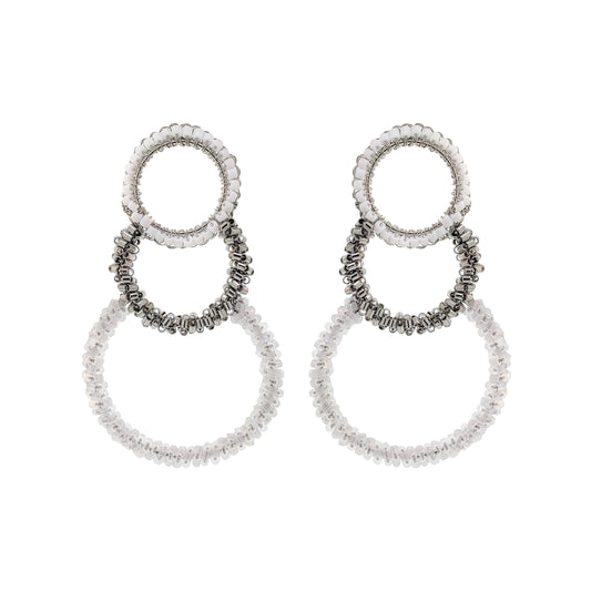 Silver Mix Nora Cascade Handmade Earrings