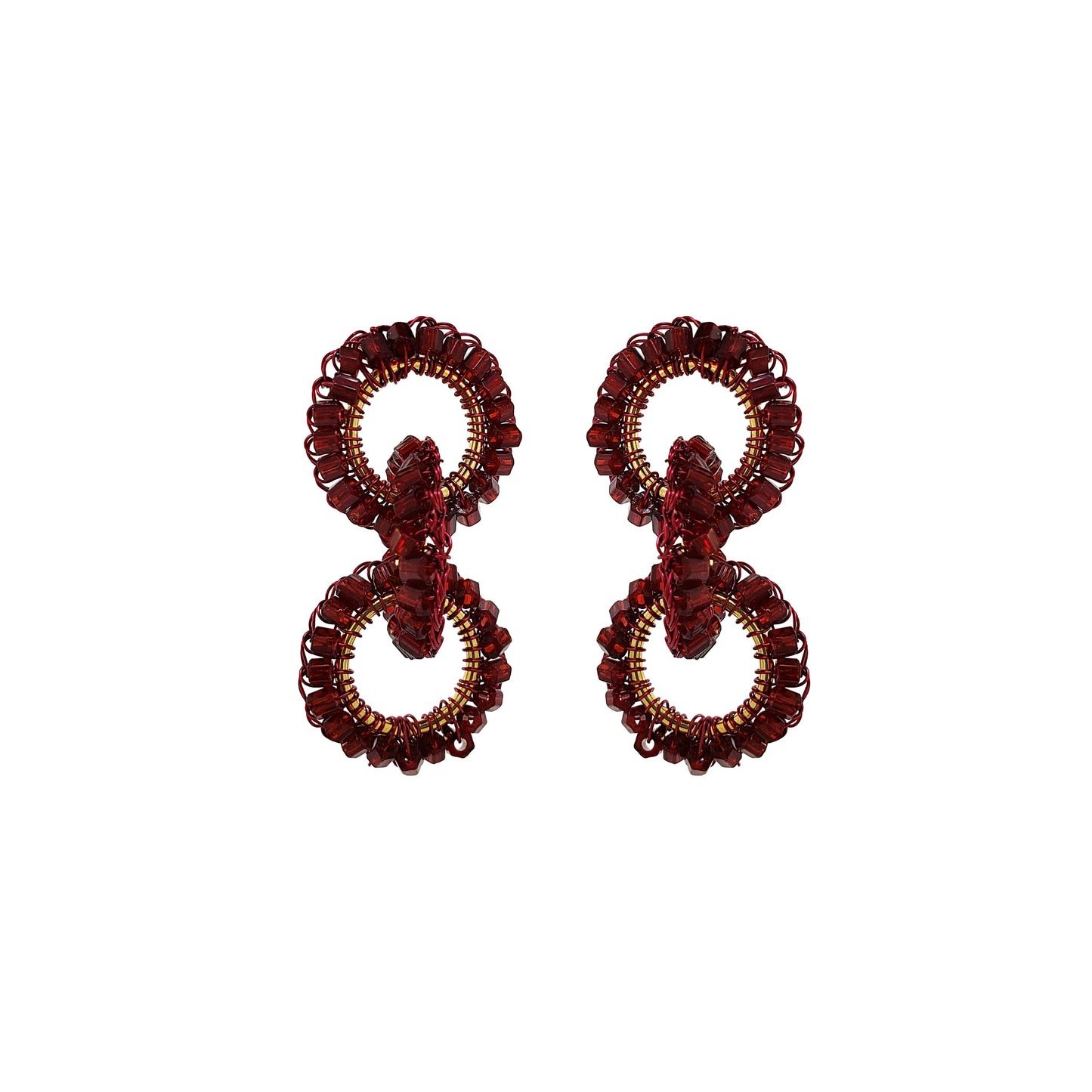 Cherry Red Lola Handmade Crochet Earrings