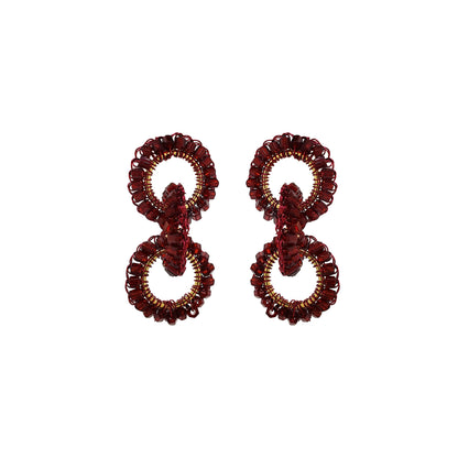 Cherry Red Lola Handmade Crochet Earrings
