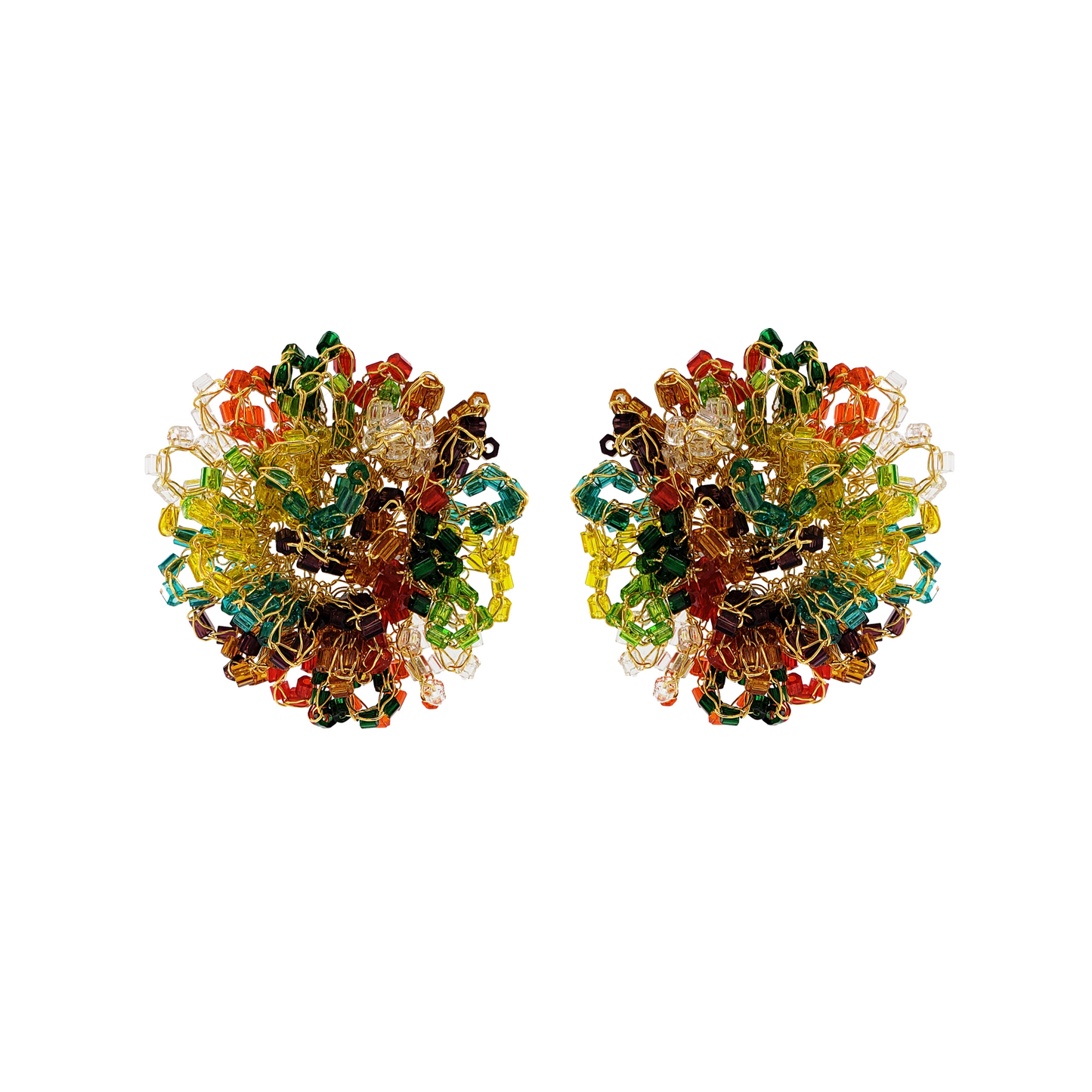 Multicolor Ruffled Handmade Crochet Post