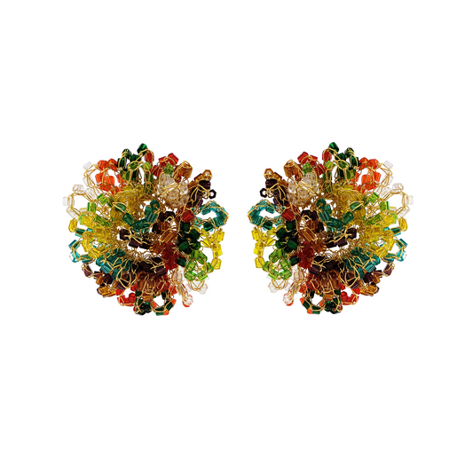 Multicolor Ruffled Handmade Crochet Post