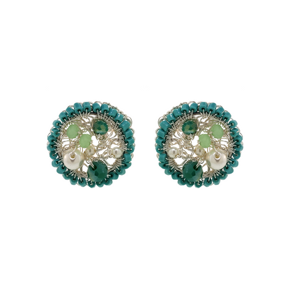 Mint Green Mix Gabby Handmade Earrings