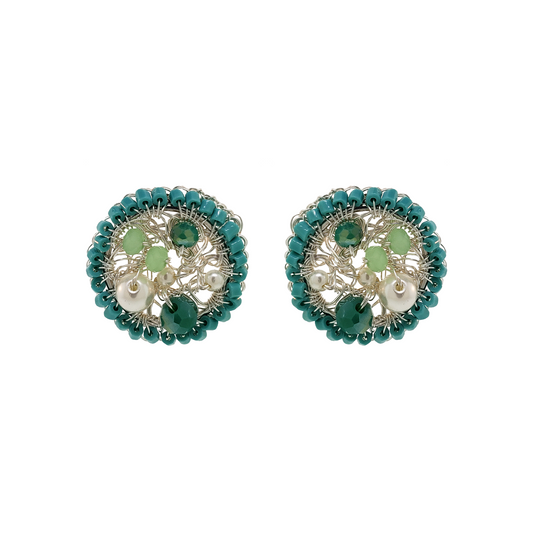 Mint Green Mix Gabby Handmade Earrings