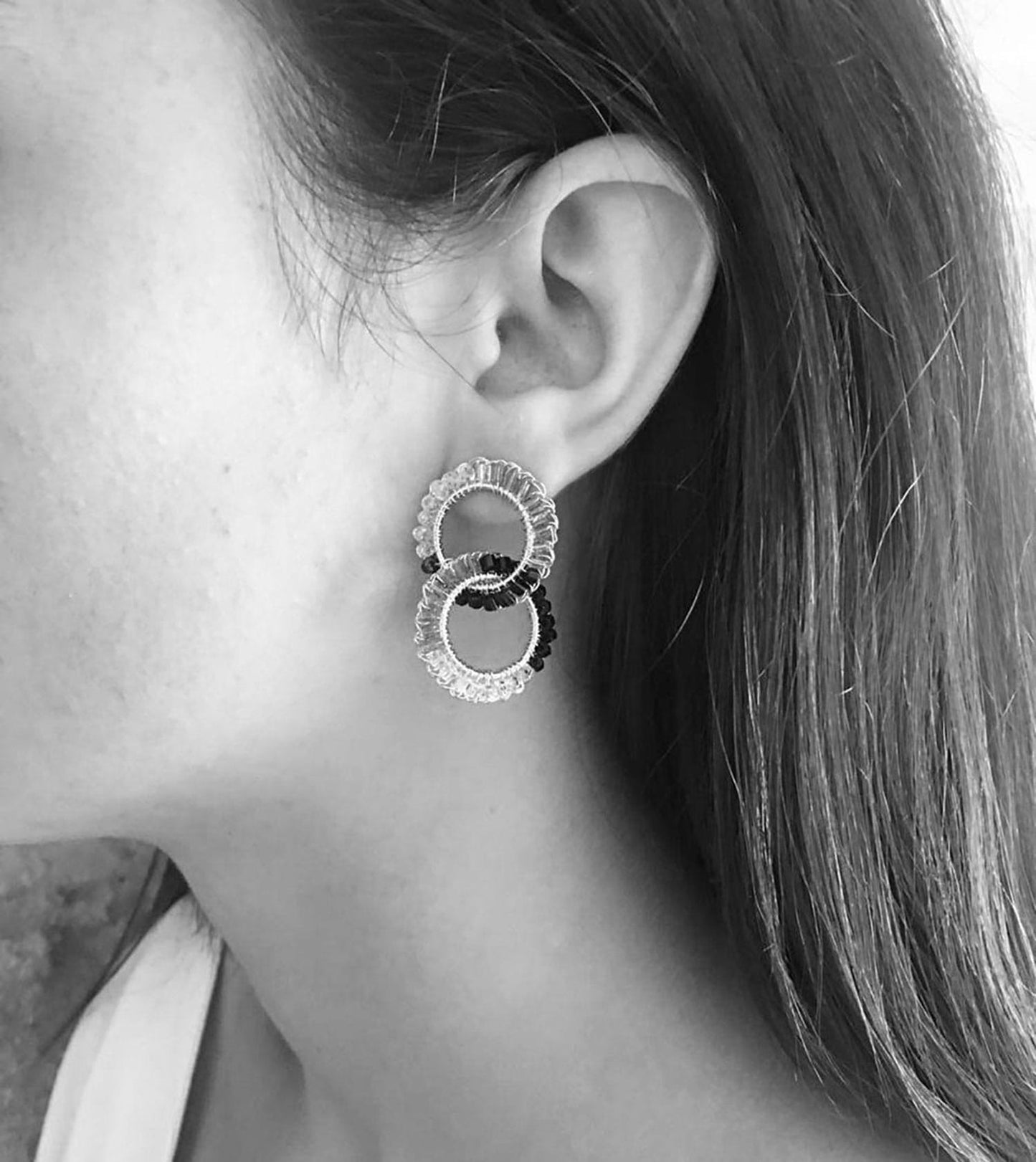 Crimson Red Mix Nova Handmade Crochet Earrings