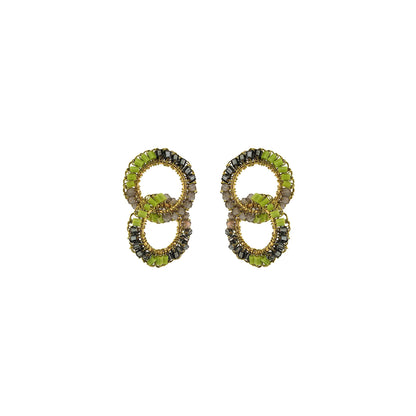 Neon Green Mix Nova Handmade Crochet Earrings