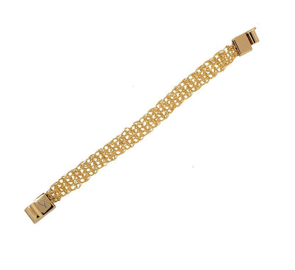 All Gold Mesh Narrow Handmade Bracelet