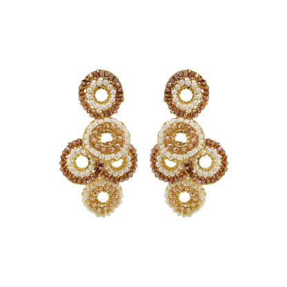 Golden Mix Coco Handmade Crochet Earrings