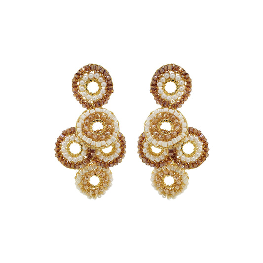 Golden Mix Coco Handmade Crochet Earrings