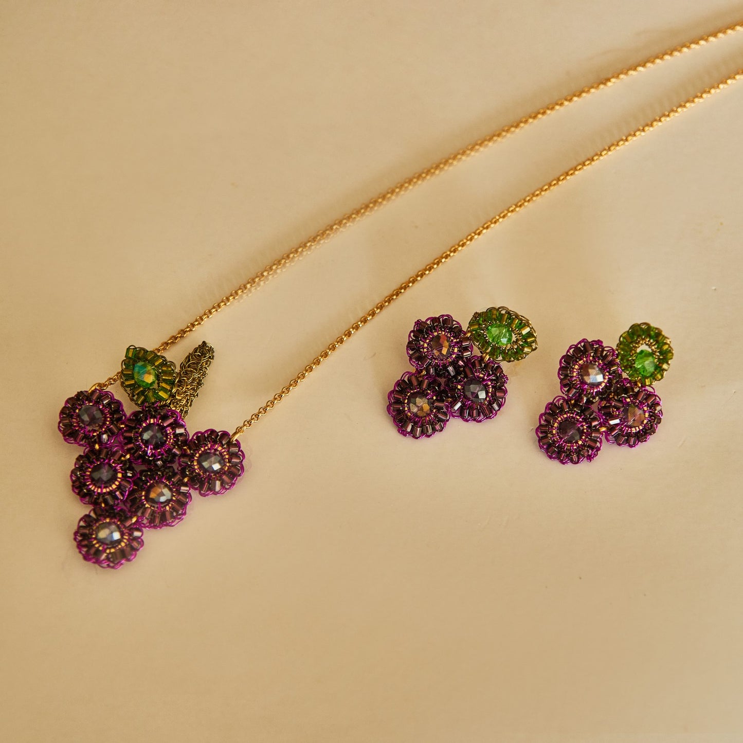 Purple Grapes Handmade Necklace