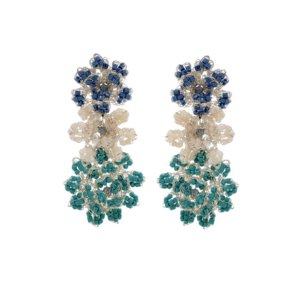 Caribbean Mix Lily Handmade Crochet Earrings