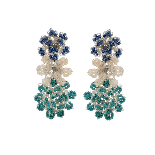 Caribbean Mix Lily Handmade Crochet Earrings
