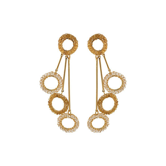 Golden Mix Nora Handmade Crochet Earrings