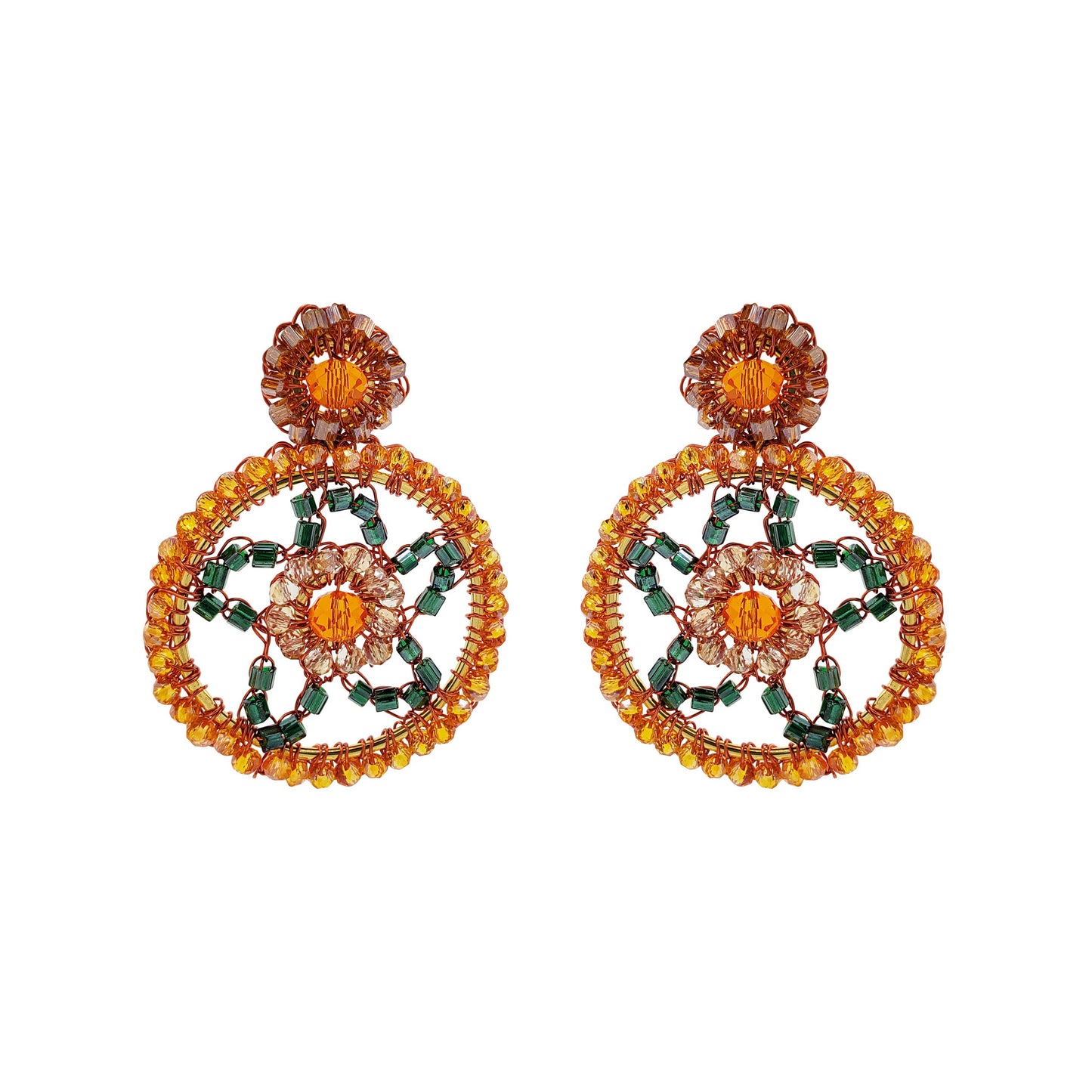 Mystic Amber Mix Lux Mini Handmade Earrings