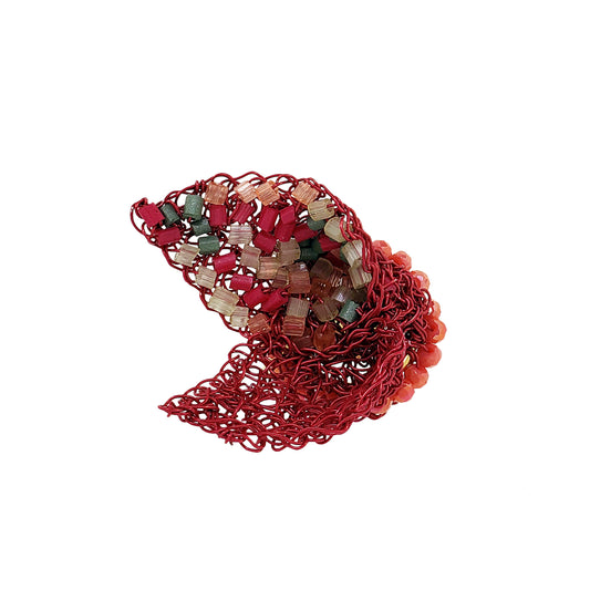 Sunset Coral Mix Calla Duo Handmade Ring