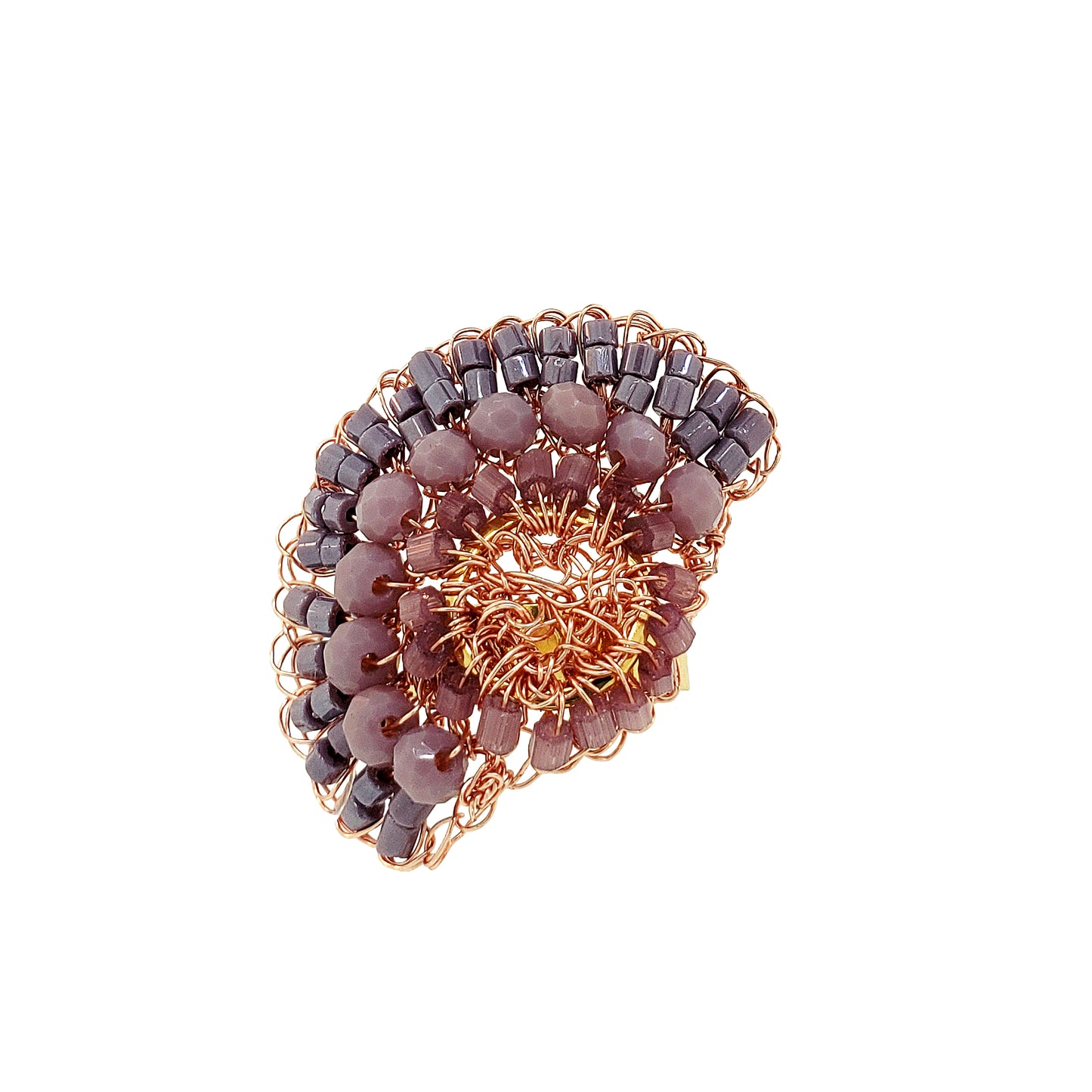 Breeze Lavender Mix Althea Handmade Crochet Ring