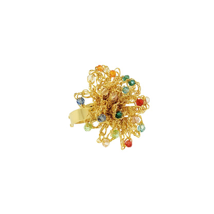 Multi & Gold Sprinkle Handmade Ring
