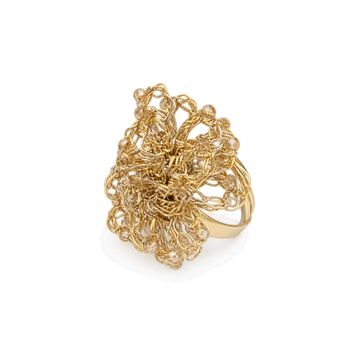 Vintage Gold Sprinkle Handmade Ring
