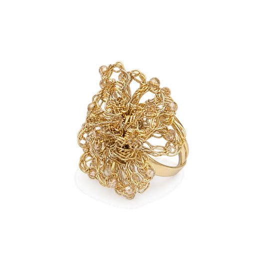Vintage Gold Sprinkle Handmade Ring