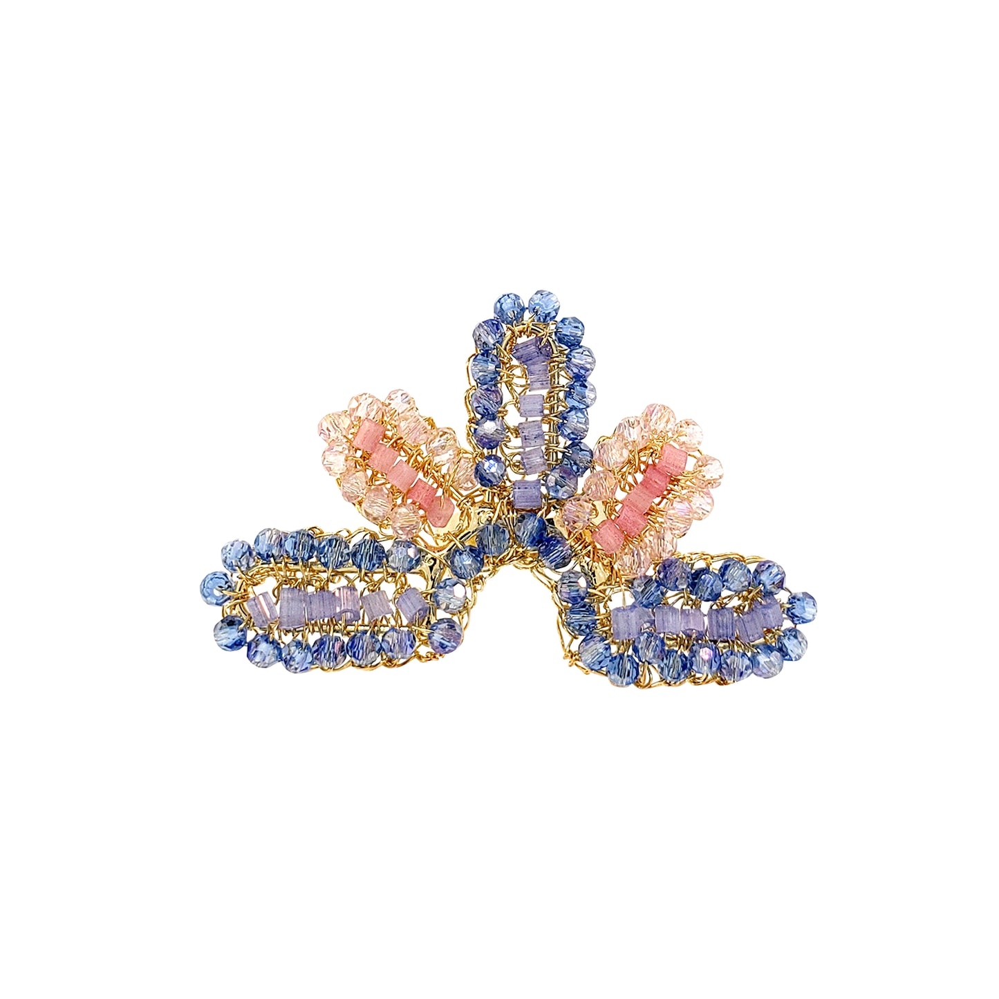 Soft Pink & Blue Mix Solara Handmade Crochet Ring