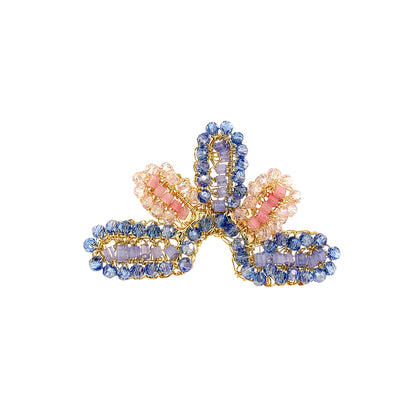 Soft Pink & Blue Mix Solara Handmade Crochet Ring