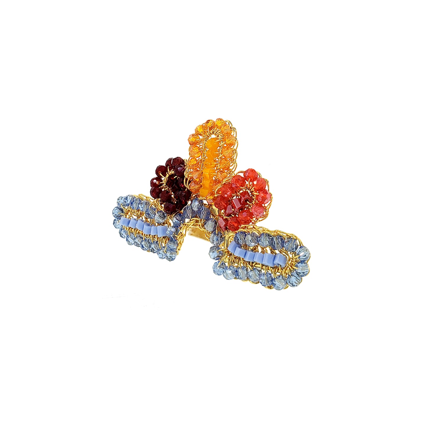 Sunrise Mix Solara Handmade Crochet Ring