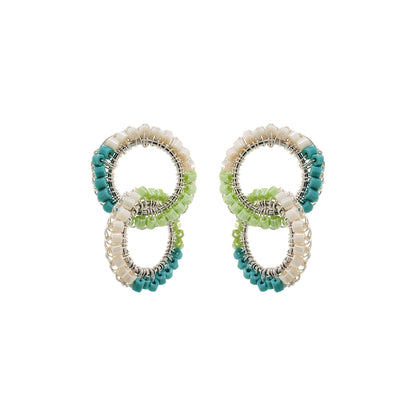 Mint Green Mix Nova Handmade Crochet Earrings
