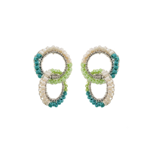 Mint Green Mix Nova Handmade Crochet Earrings