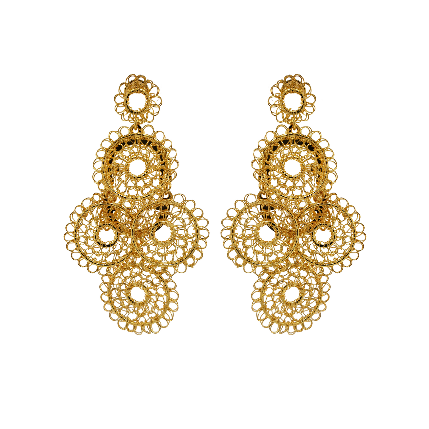 All Gold Juliette Handmade Crochet Earring