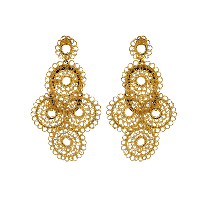 All Gold Juliette Handmade Crochet Earring