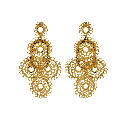 All Gold Juliette Handmade Crochet Earring