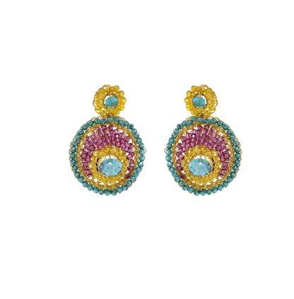 Pink Neon Serenity Handmade Earrings