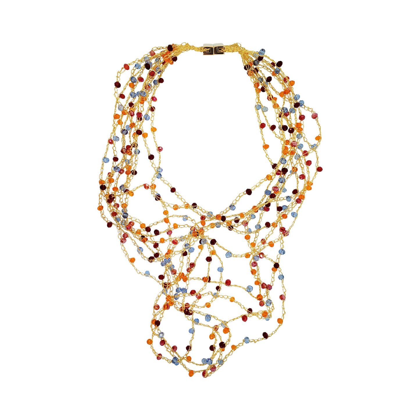 Sunrise Mix Multi-Strings Handmade Crochet Necklace