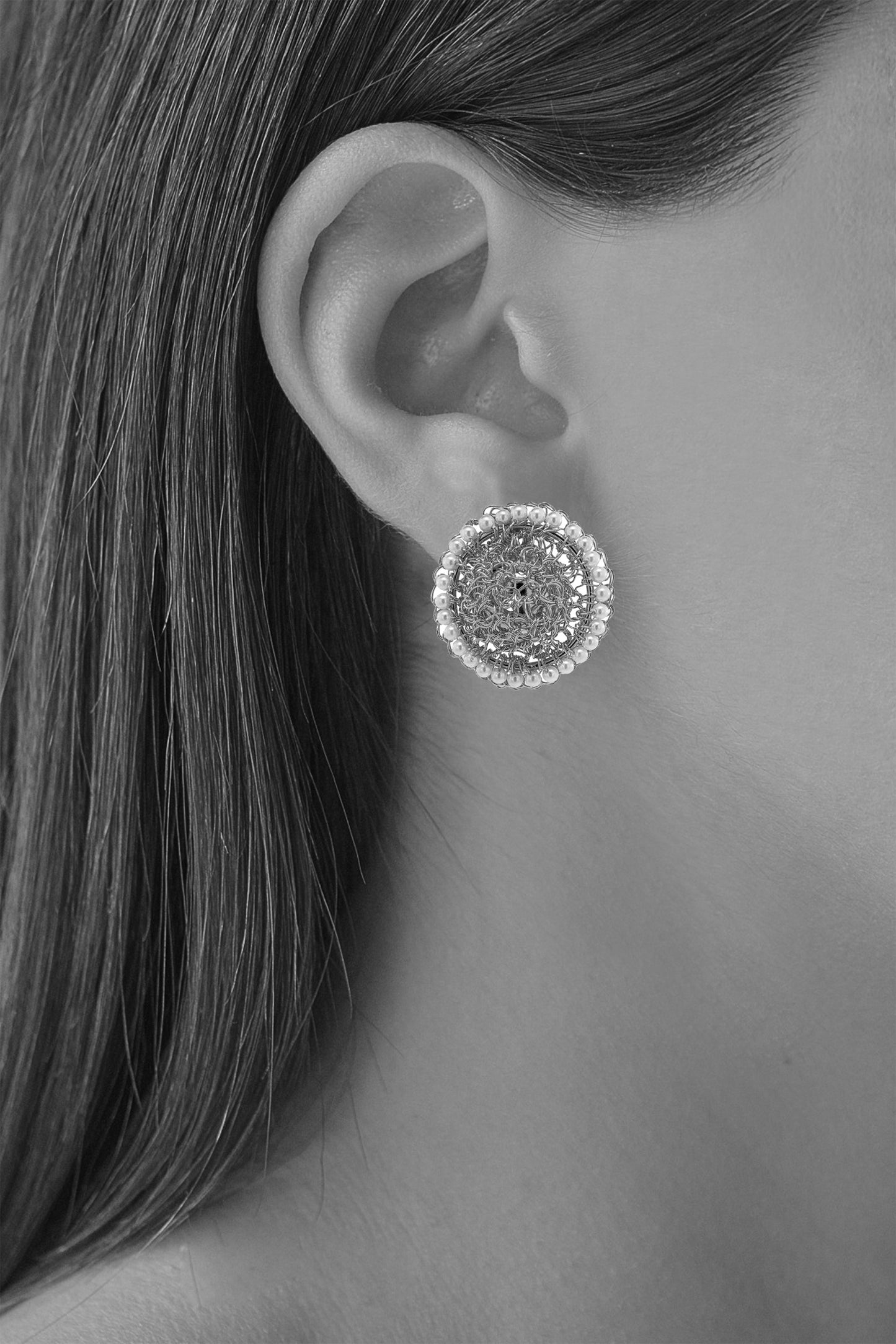 Multi & Gold Disco Posts Handmade Crochet Earrings