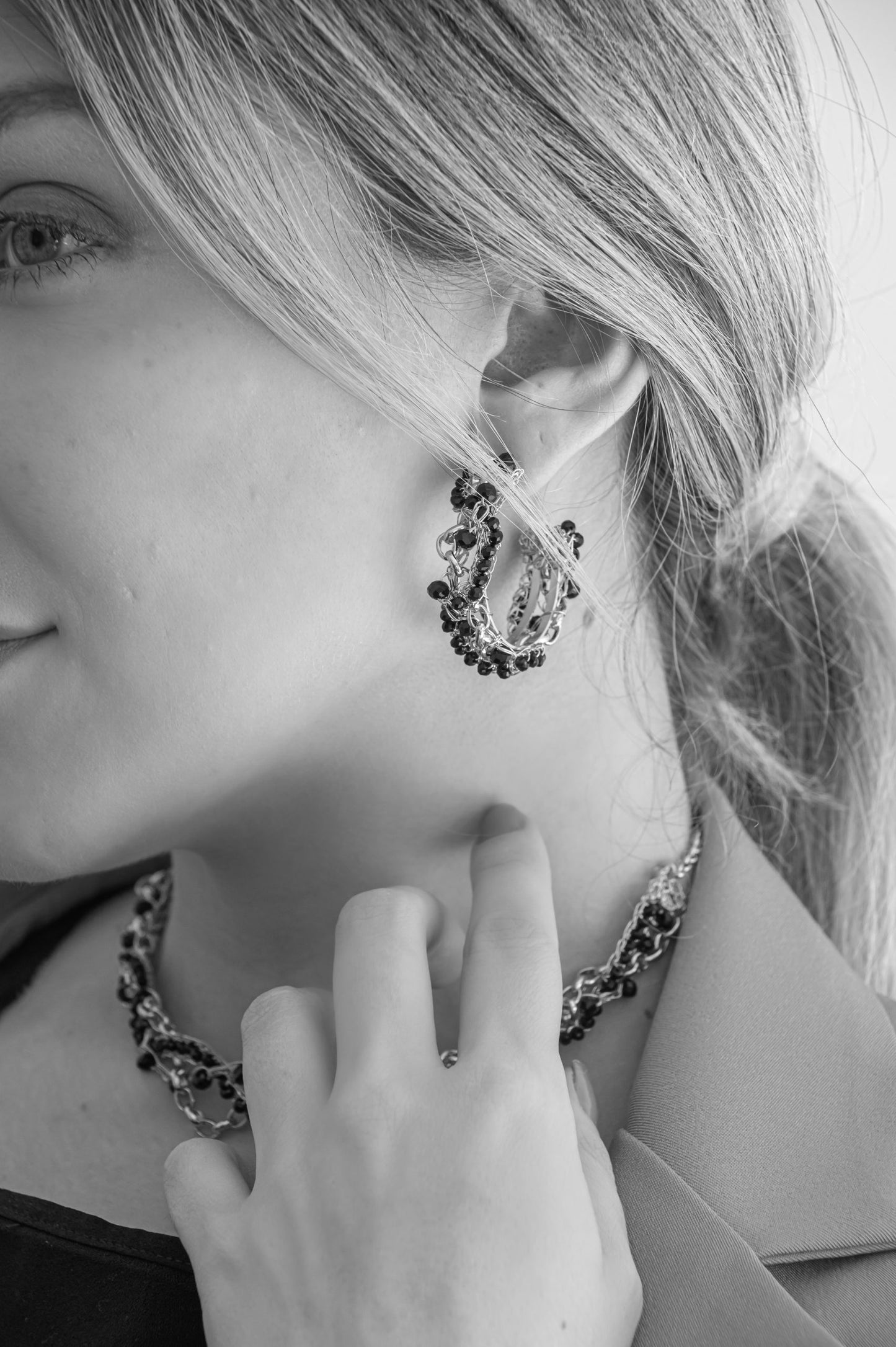 Multi & Gold Hera Hoops Handmade Crochet Earrings