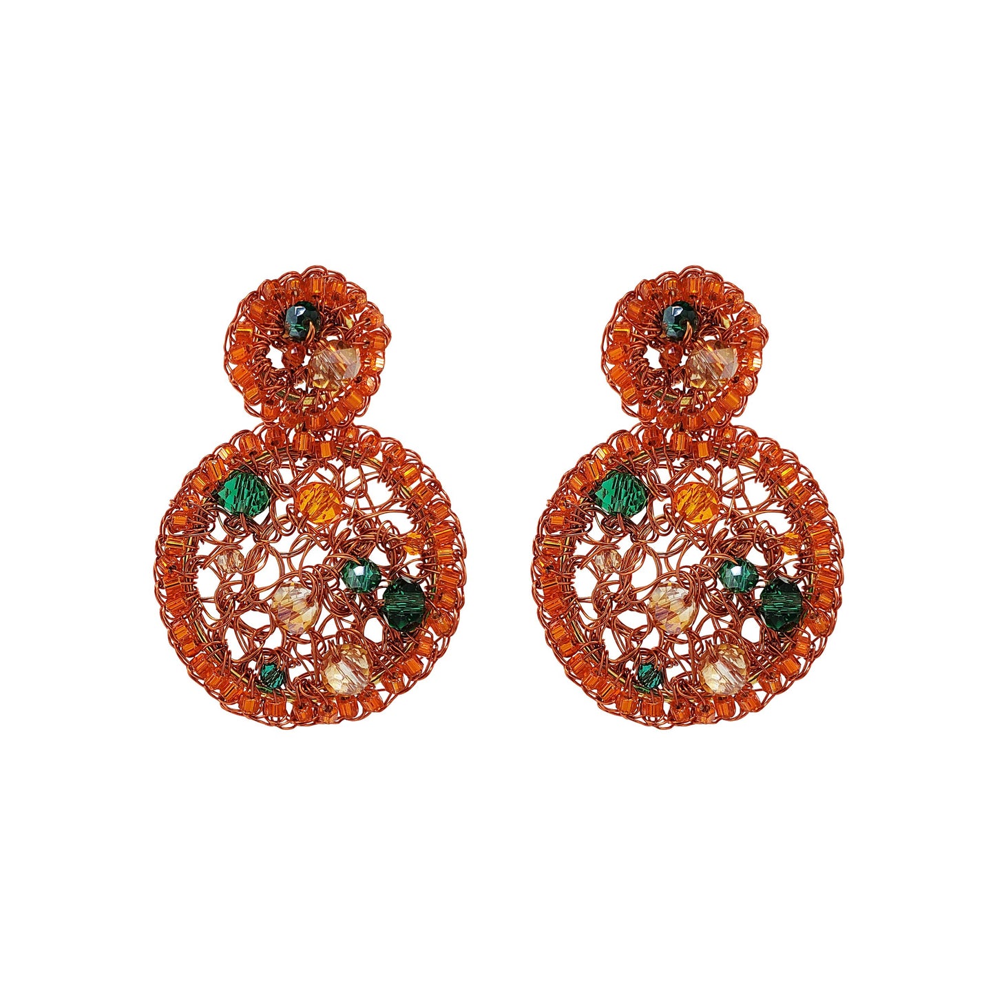 Mystic Amber Maisie Handmade Earrings