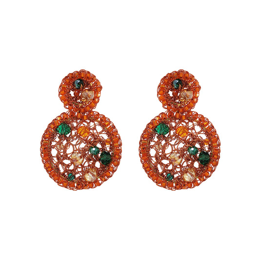 Mystic Amber Maisie Handmade Earrings