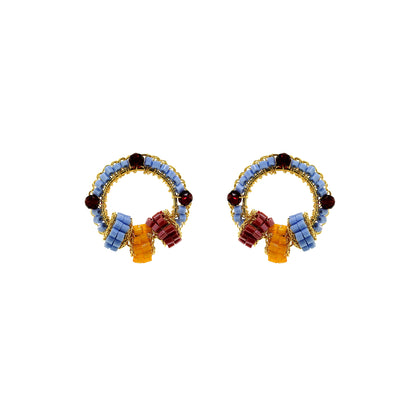 Sunrise Mix High Roller Trio Posts Handmade Earrings