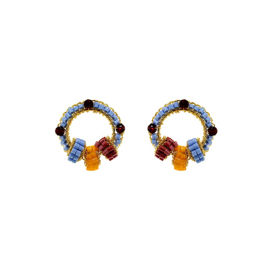 Sunrise Mix High Roller Trio Posts Handmade Earrings