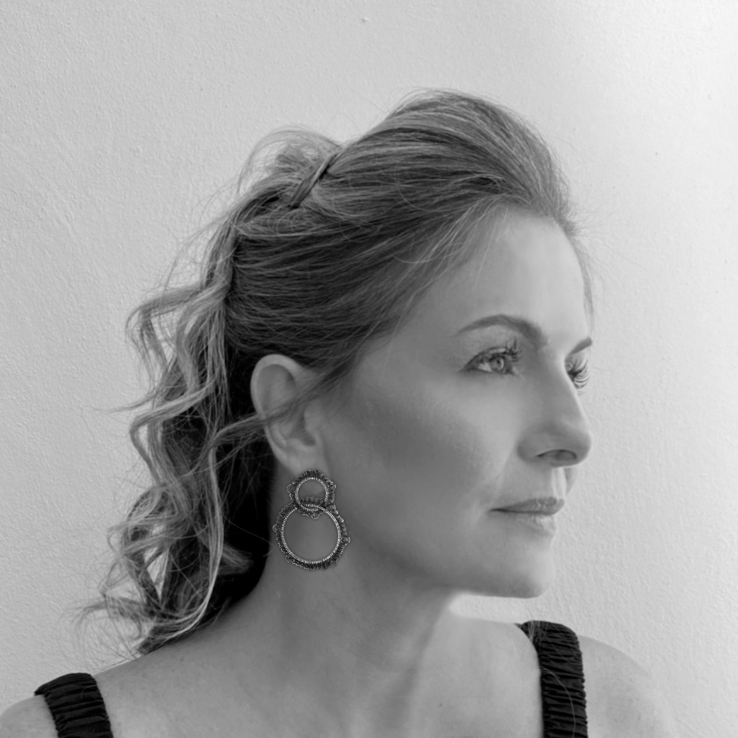 Teal Mix High Roller Handmade Crochet Earrings