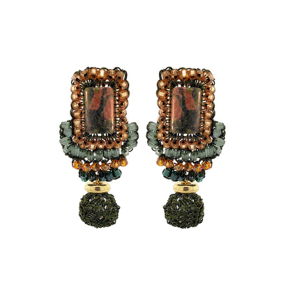 Unakita Mix Nara Dangle Post Handmade Crochet Earrings