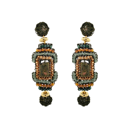 Unakita Mix Nara Cascade Handmade Crochet Earrings