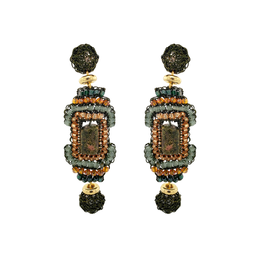 Unakita Mix Nara Cascade Handmade Crochet Earrings