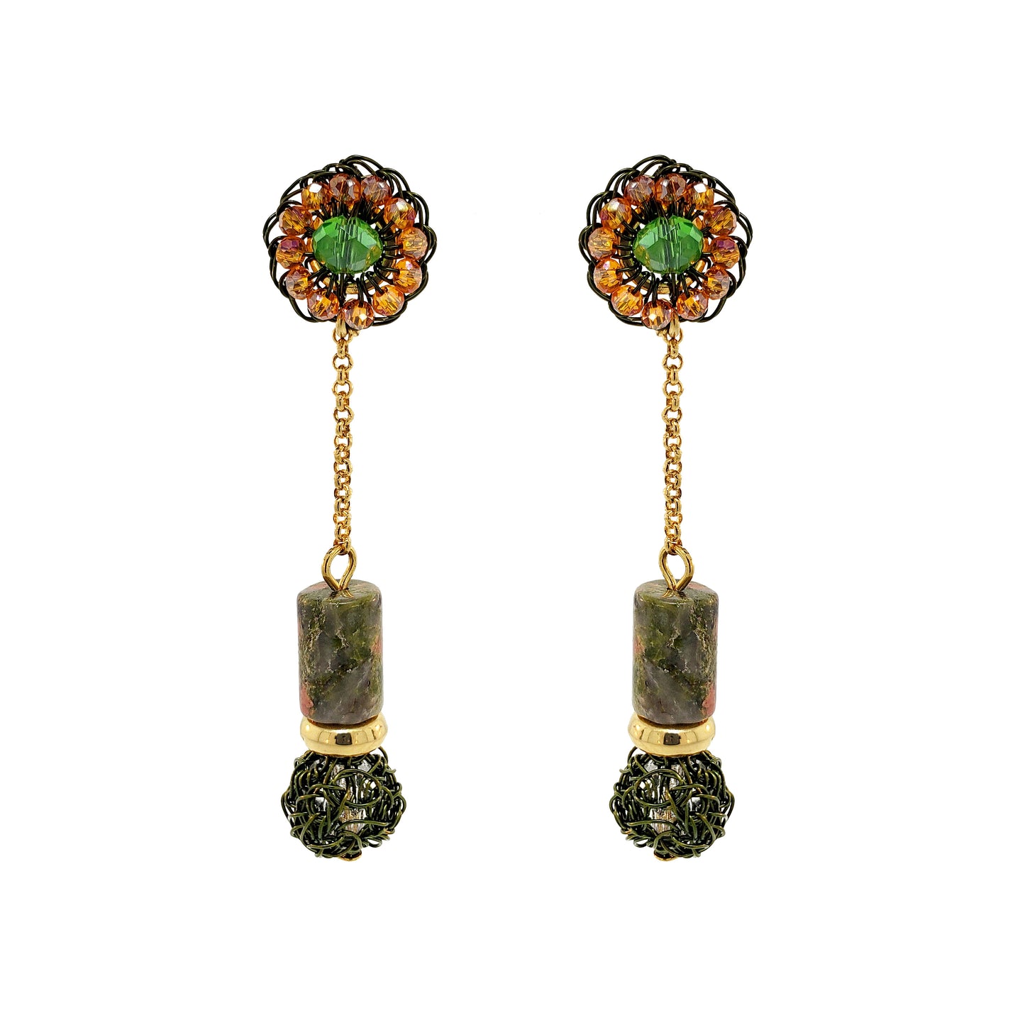 Unakita Mix Nara Dangle Handmade Crochet Earrings