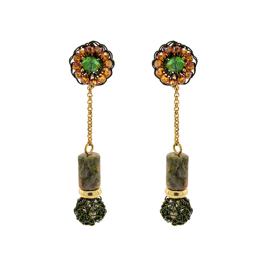 Unakita Mix Nara Dangle Handmade Crochet Earrings