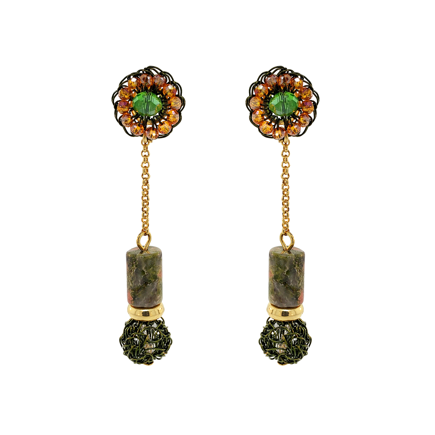 Unakita Mix Nara Dangle Handmade Crochet Earrings